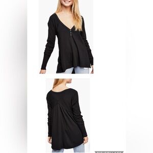 Free People Citrine Textured Cotton Blend Top